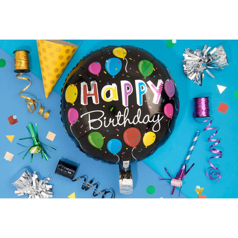 Bright Balloons Happy Birthday Foil Balloon, 18 in, 1 count