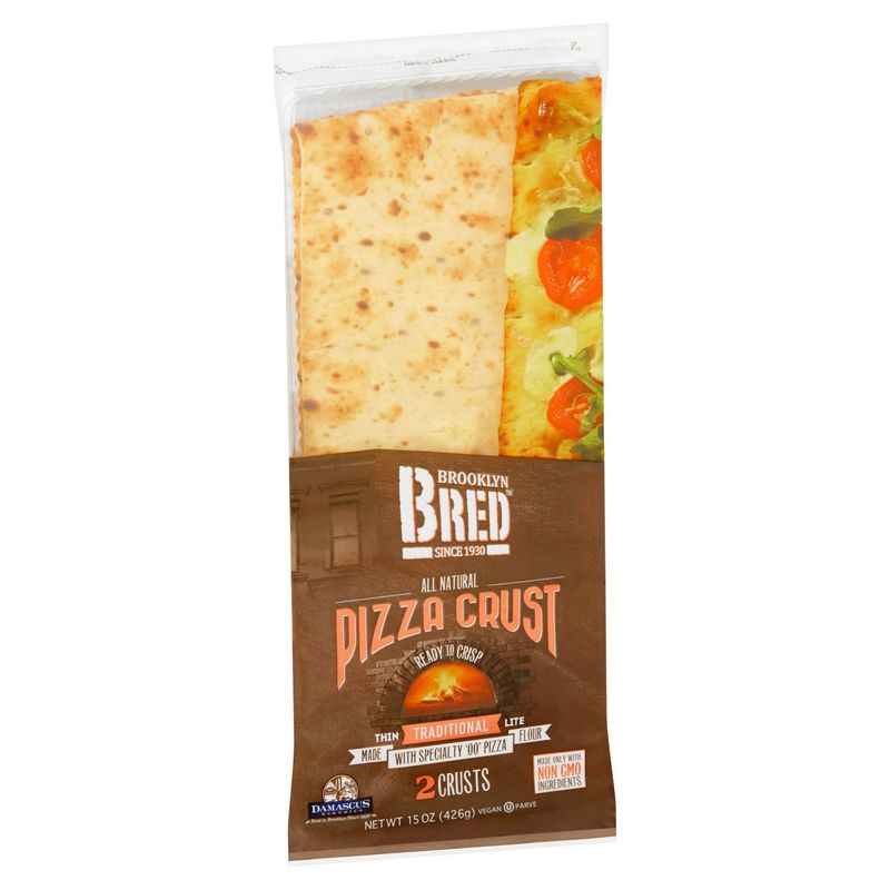 Brooklyn Bred Thin Lite Traditional Pizza Crust, 2 count, 15 oz