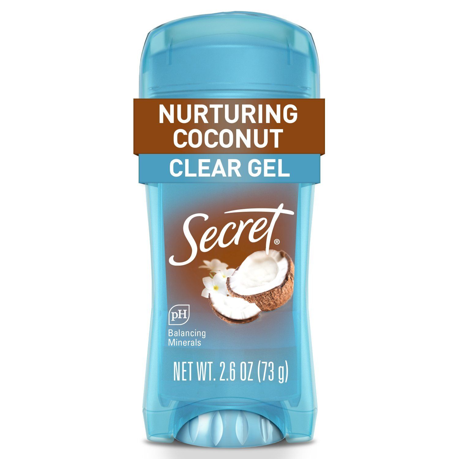 Secret Fresh Clear Gel Antiperspirant and Deodorant for Women, Coconut Scent, 2.6 oz