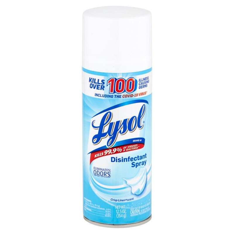 Lysol Crisp Linen Scent Disinfectant Spray, 12.5 oz
