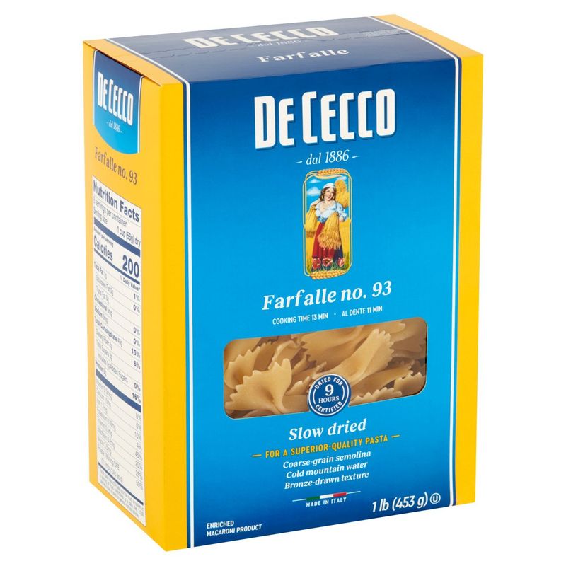 De Cecco Farfalle No. 93 Pasta, 1 lb