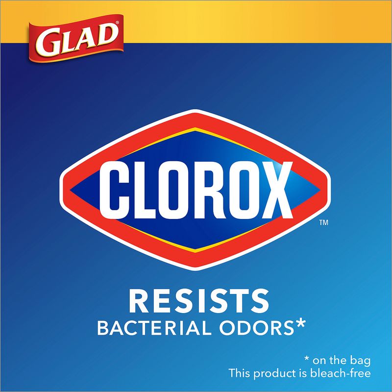 Glad Clorox Lemon Fresh Bleach Scent Medium Drawstring Bags, 26 count