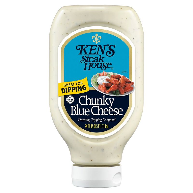 Ken's Steak House Chunky Blue Cheese Dressing, Topping &amp; Spread, 24 fl oz