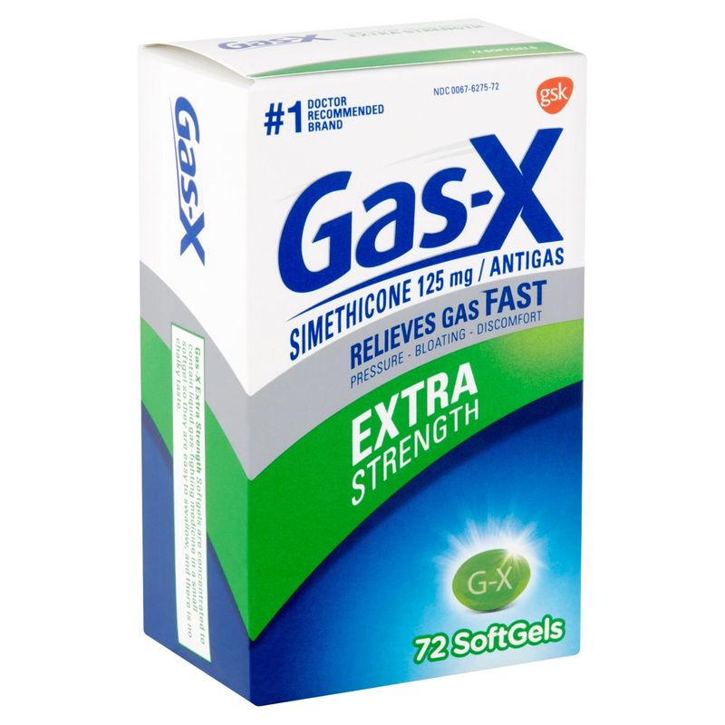 Gas-X Extra Strength Simethicone Softgels, 125 mg, 72 count