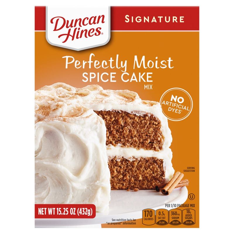 Duncan Hines Signature Perfectly Moist Spice Cake Mix, 15.25 oz