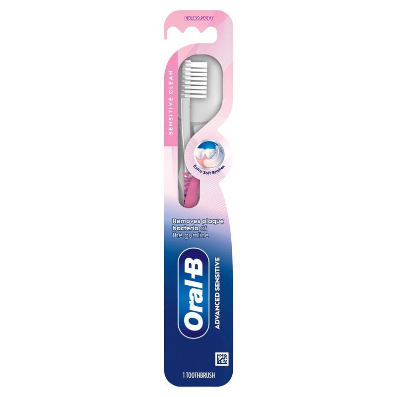 Oral-B Advanced Sensitive Clean Extra Soft Toothbrush, 1 count