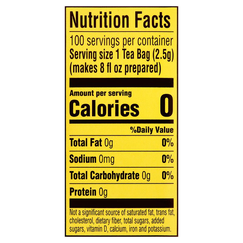 Lipton Yellow Label Black Tea Bags, 100 count, 8 oz