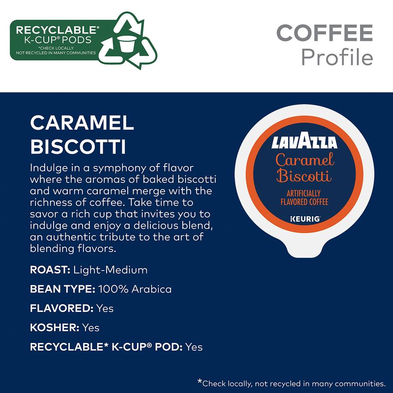 Lavazza Caramel Biscotti Coffee K-Cup Pods, 0.35 oz, 10 count