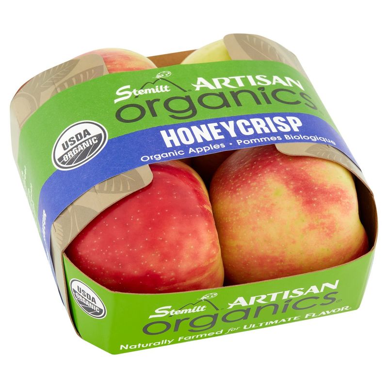 Stemilt Artisan Organics Honeycrisp Organic Apples, 4 count
