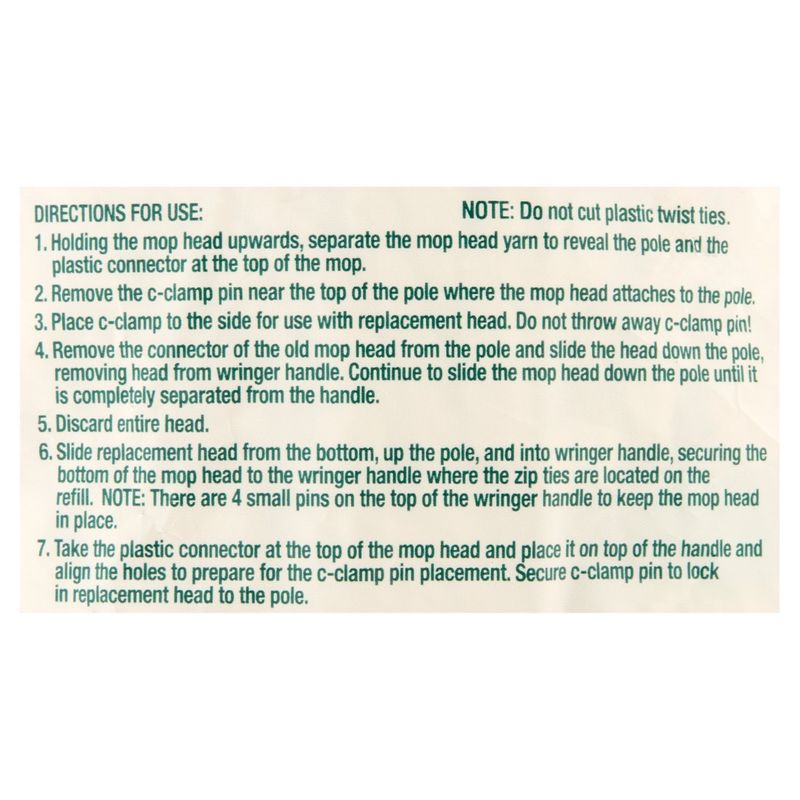 Paperbird Microfiber Twist Mop Refill, 1 count