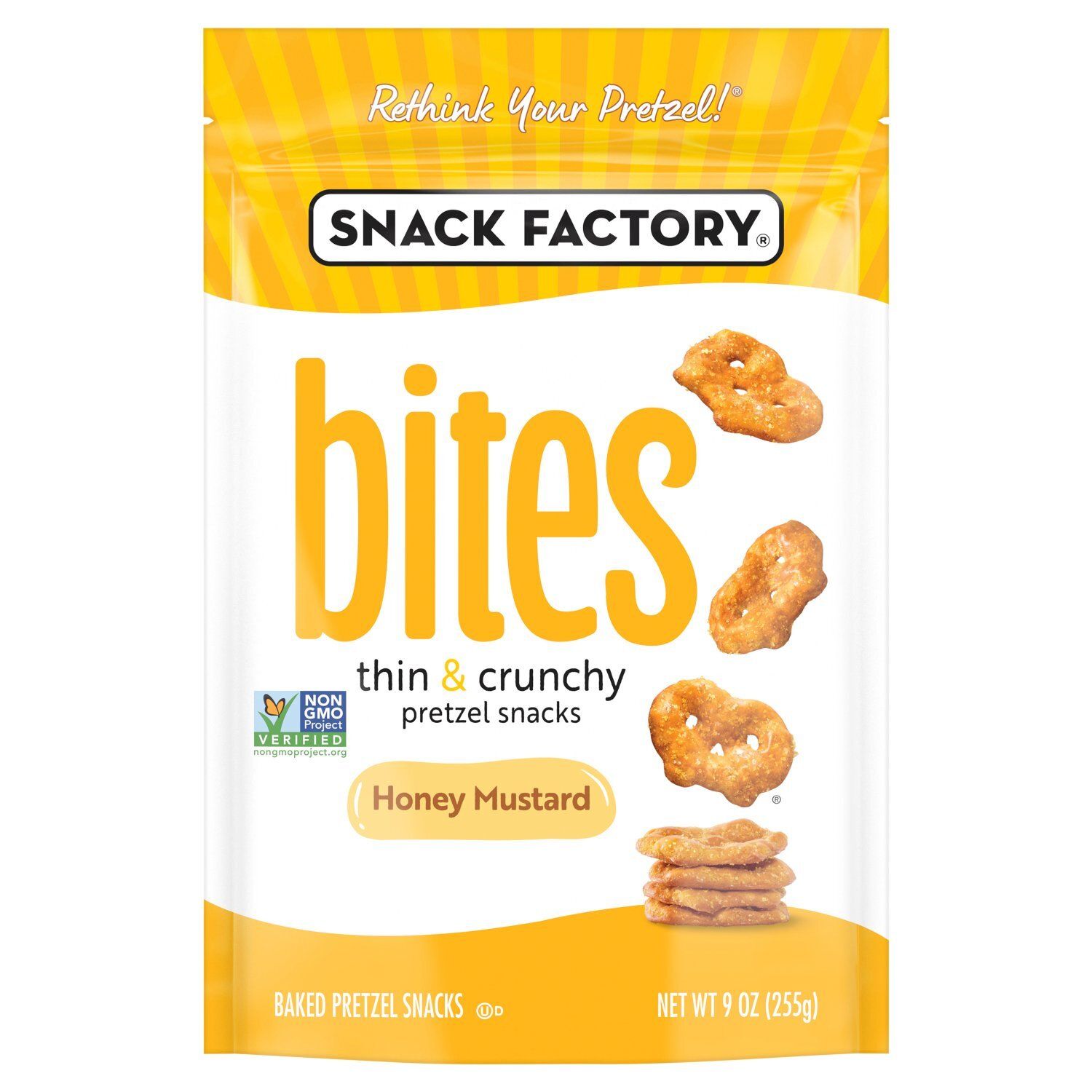 Snack Factory Bites Honey Mustard Baked Pretzel Snacks, 9 oz