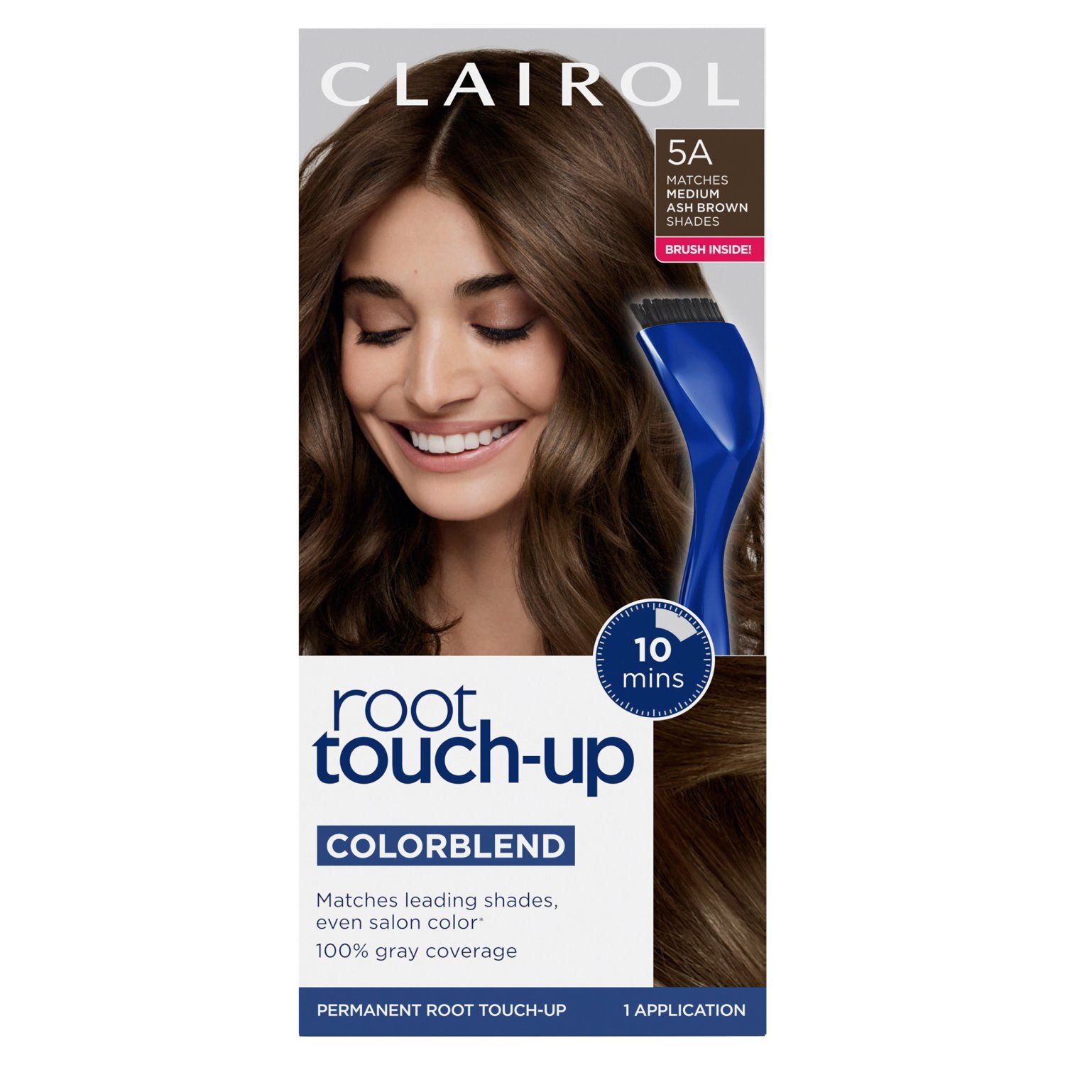 Clairol Root Touch-Up 5A Matches Medium Ash Brown Shades Permanent Haircolor, 1 application