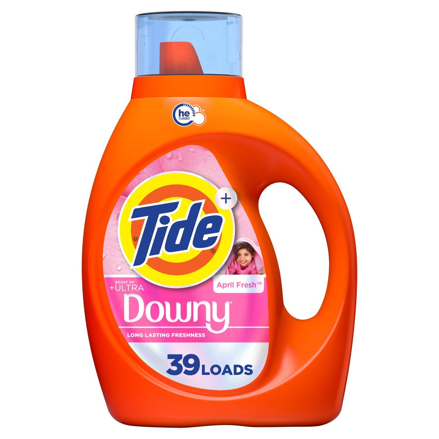 Tide Plus Boost of Ultra Downy Liquid Laundry Detergent, April Fresh Scent, 55 fl oz, 39 Loads