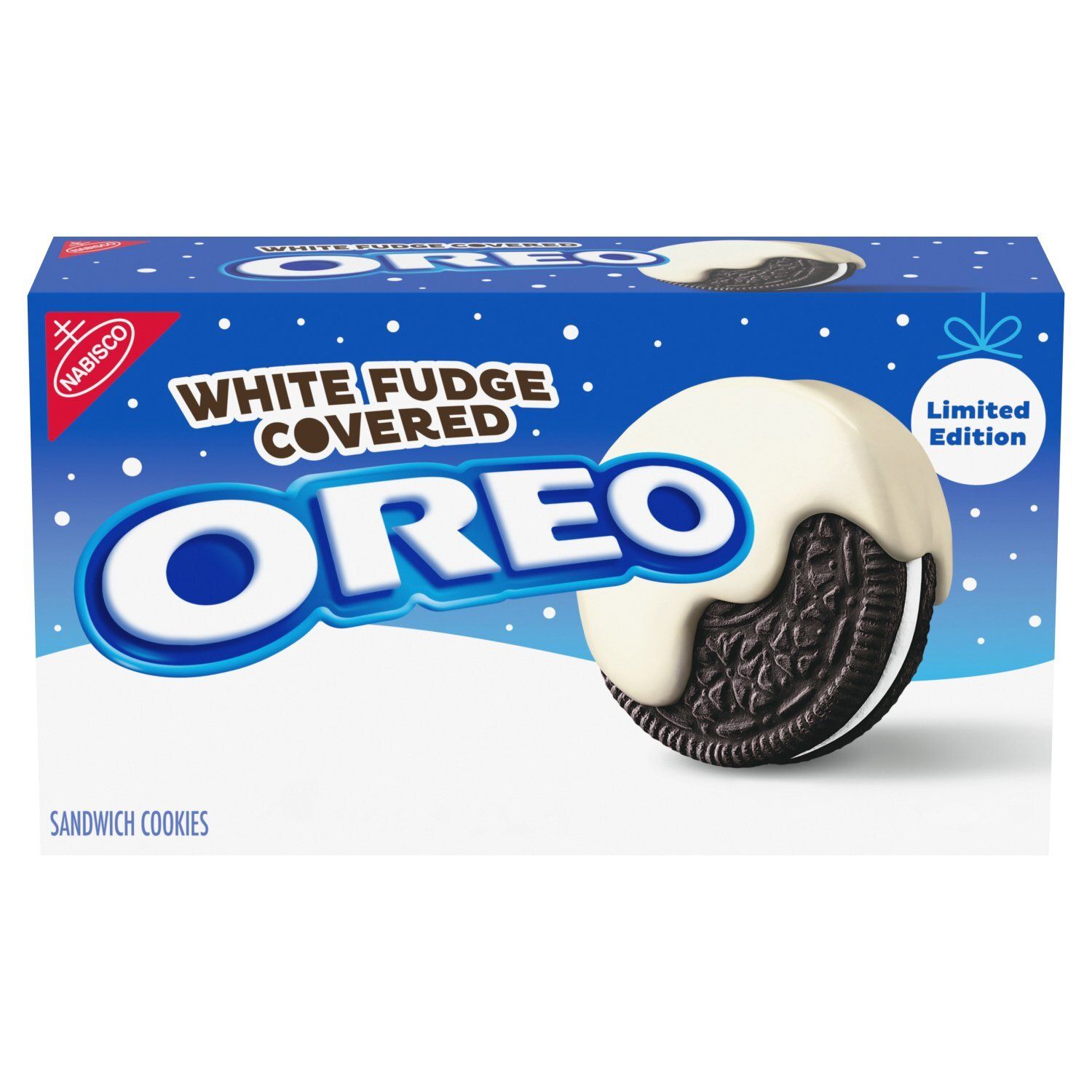 Nabisco Oreo White Fudge Covered Sandwich Cookies Limited Edition, 8.5 oz