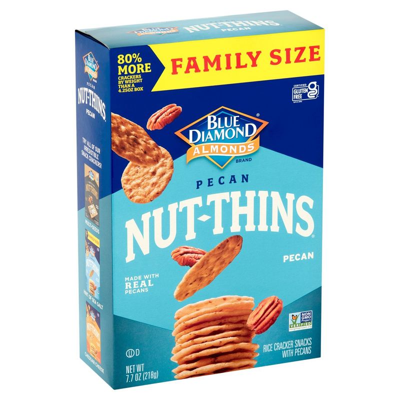 Blue Diamond Almonds Pecan Nut-Thins Snacks Family Size, 7.7 oz
