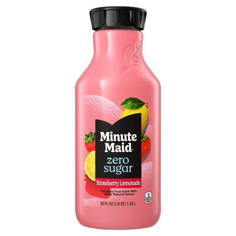 Minute Maid Zero Sugar Strawberry Lemonade, 52 fl oz