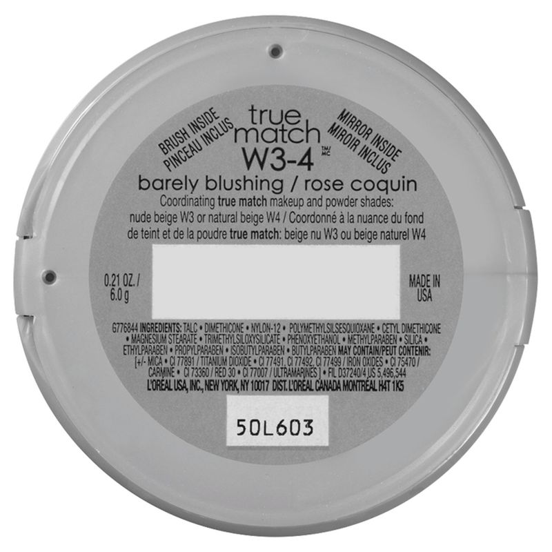 L'Oréal Paris True Match Warm W3-4 Barely Blushing Super-Blendable Blush, 0.21 oz