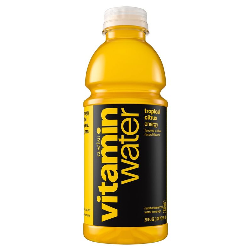 Glacéau Vitaminwater Tropical Citrus Energy Nutrient Enhanced Water Beverage, 20 fl oz