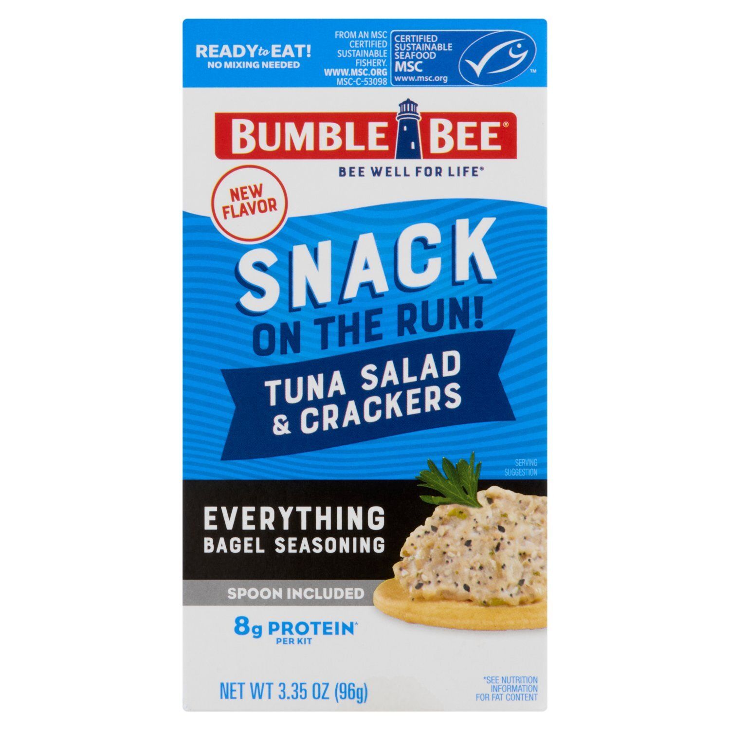 Bumble Bee Well for Life Everything Bagel Seasoning Tuna Salad and Crackers, 3.35 oz