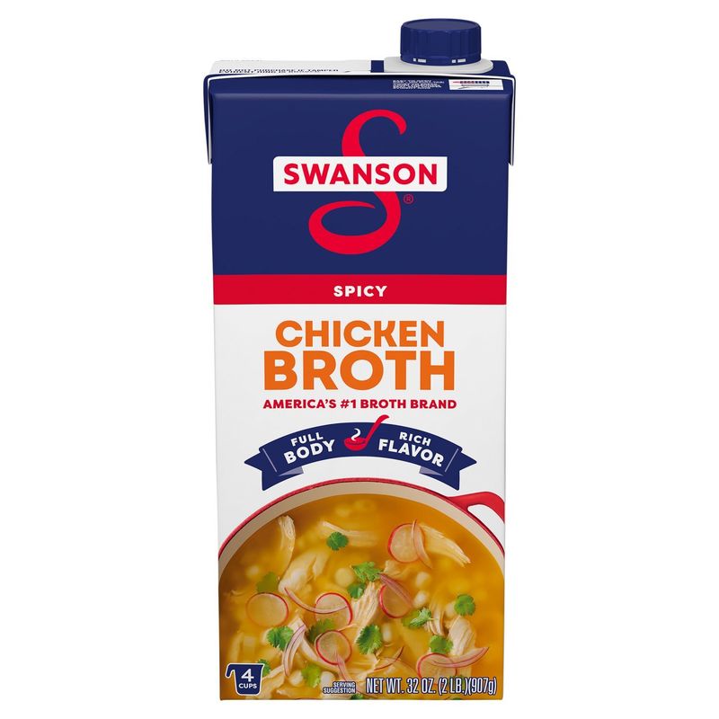 Swanson Spicy Chicken Broth, 32 oz
