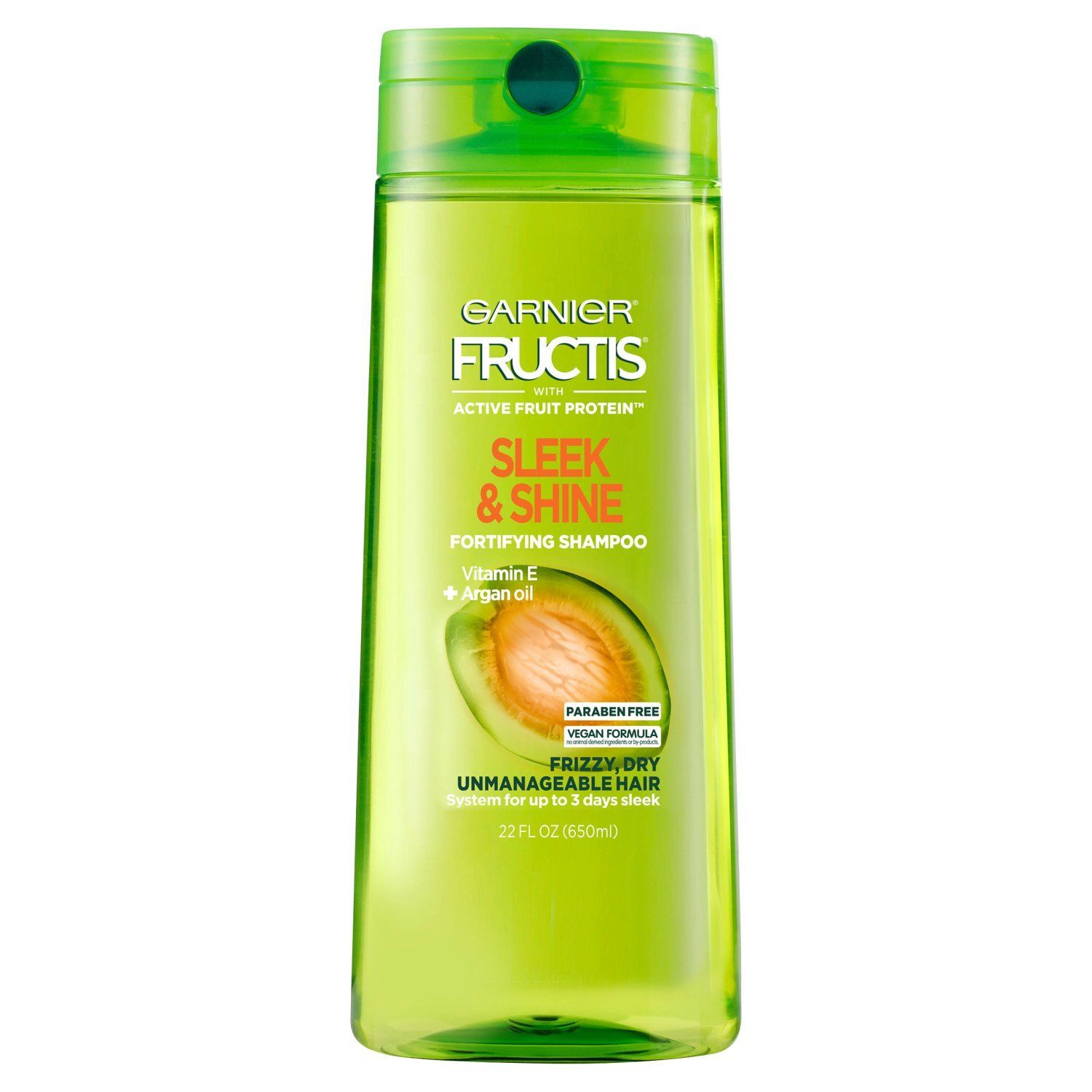 Garnier Fructis Sleek &amp; Shine Fortifying Shampoo for Frizzy, Dry Hair, 22 fl. oz.