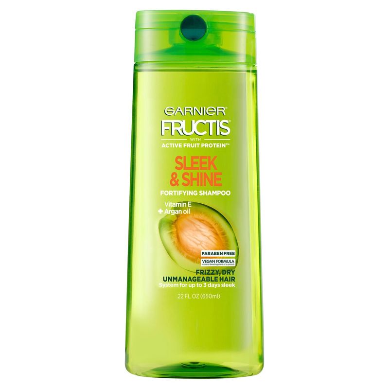 Garnier Fructis Sleek &amp; Shine Fortifying Shampoo for Frizzy, Dry Hair, 22 fl. oz.