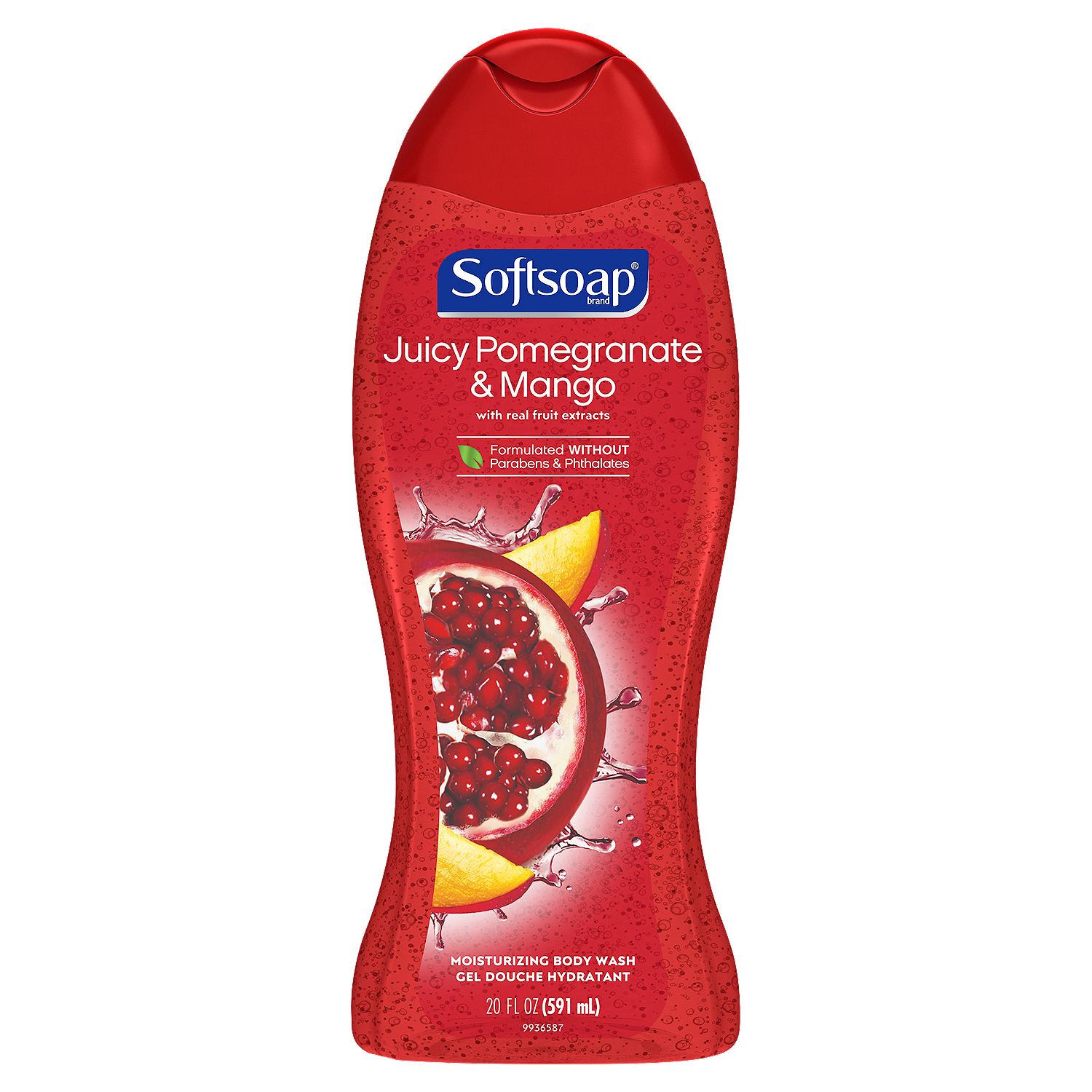 Softsoap Moisturizing Body Wash, Juicy Pomegranate and Mango - 20 Fluid Ounce