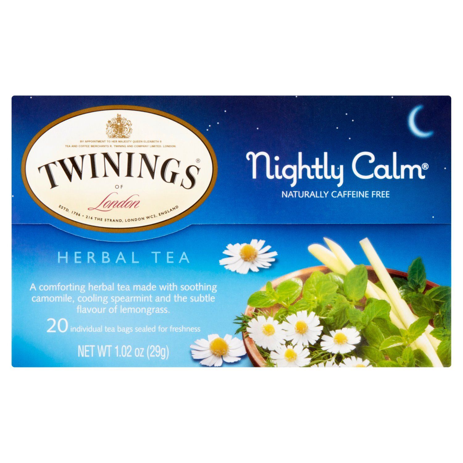 Twinings Nightly Calm Flavoured Herbal Tea Bags, 20 count, 1.02 oz