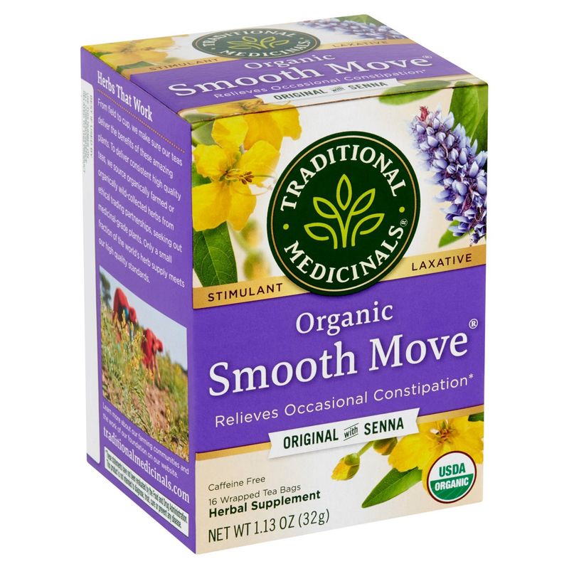 Traditional Medicinals Smooth Move Organic Original with Senna Herbal Supplement, 16 count, 1.13 oz
