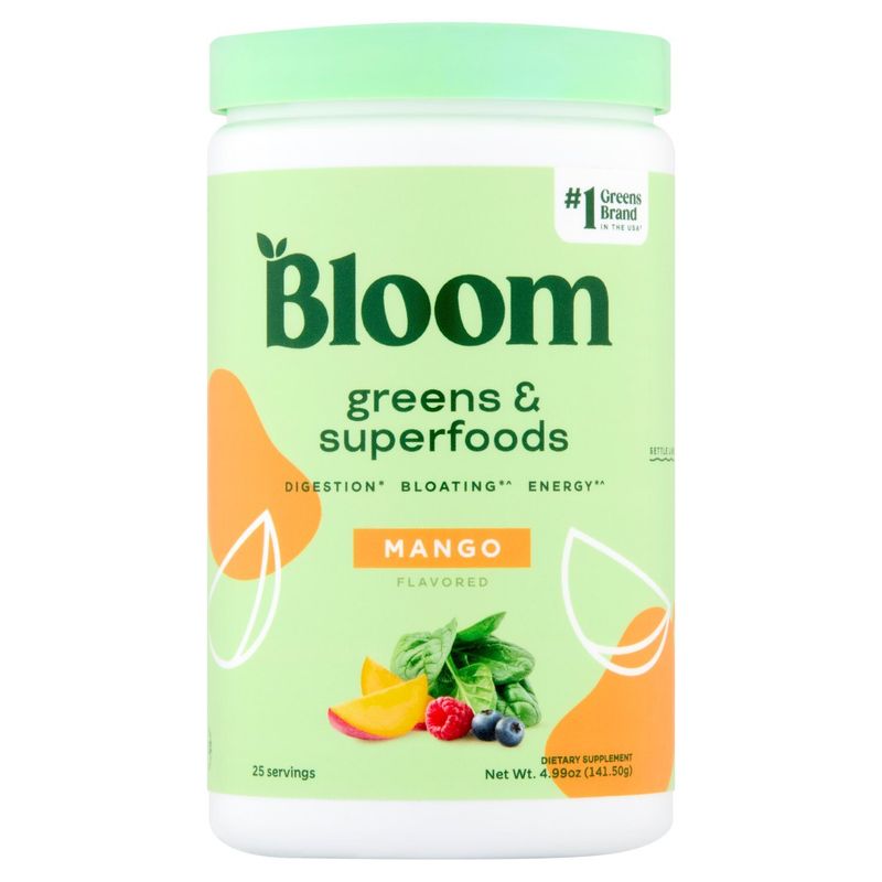 Bloom Mango Greens &amp; Superfoods Dietary Supplement, 4.99 oz