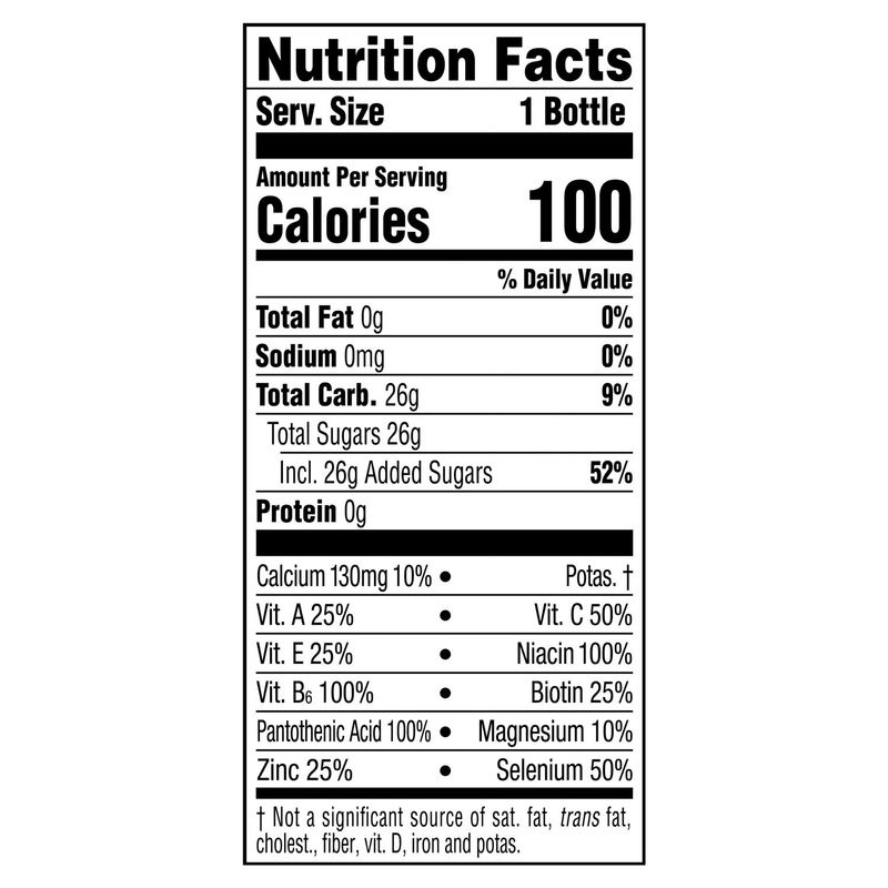 Glacéau Vitaminwater Blue Raspberry Limeade Elevate Nutrient Enhanced Water Beverage, 20 fl oz