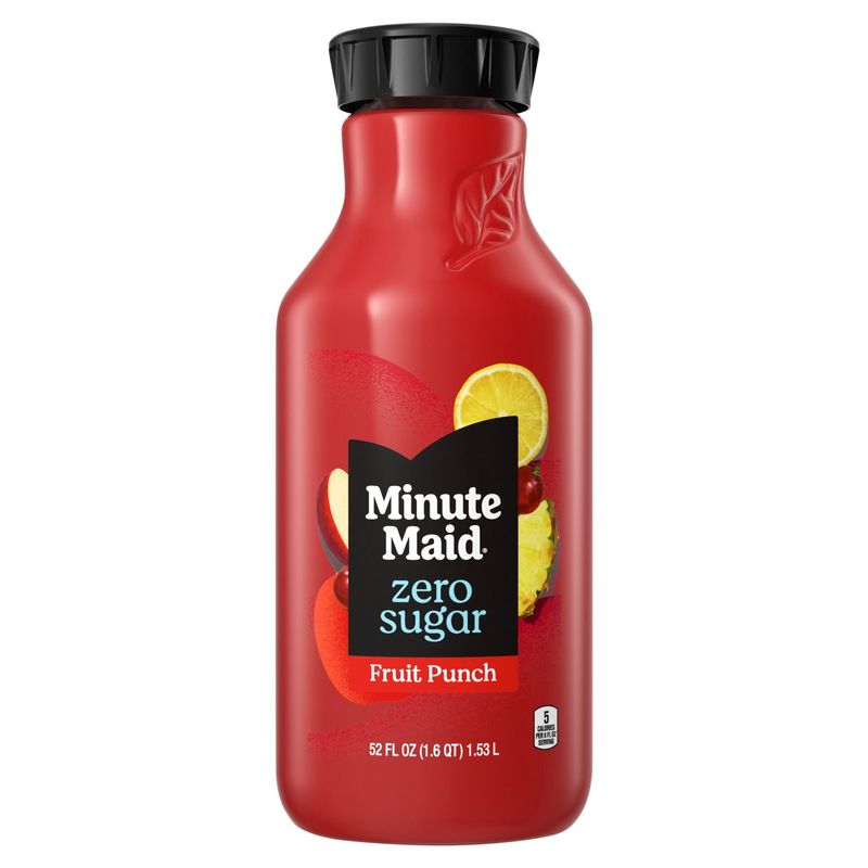 Minute Maid Zero Sugar Fruit Punch Drink, 52 fl oz