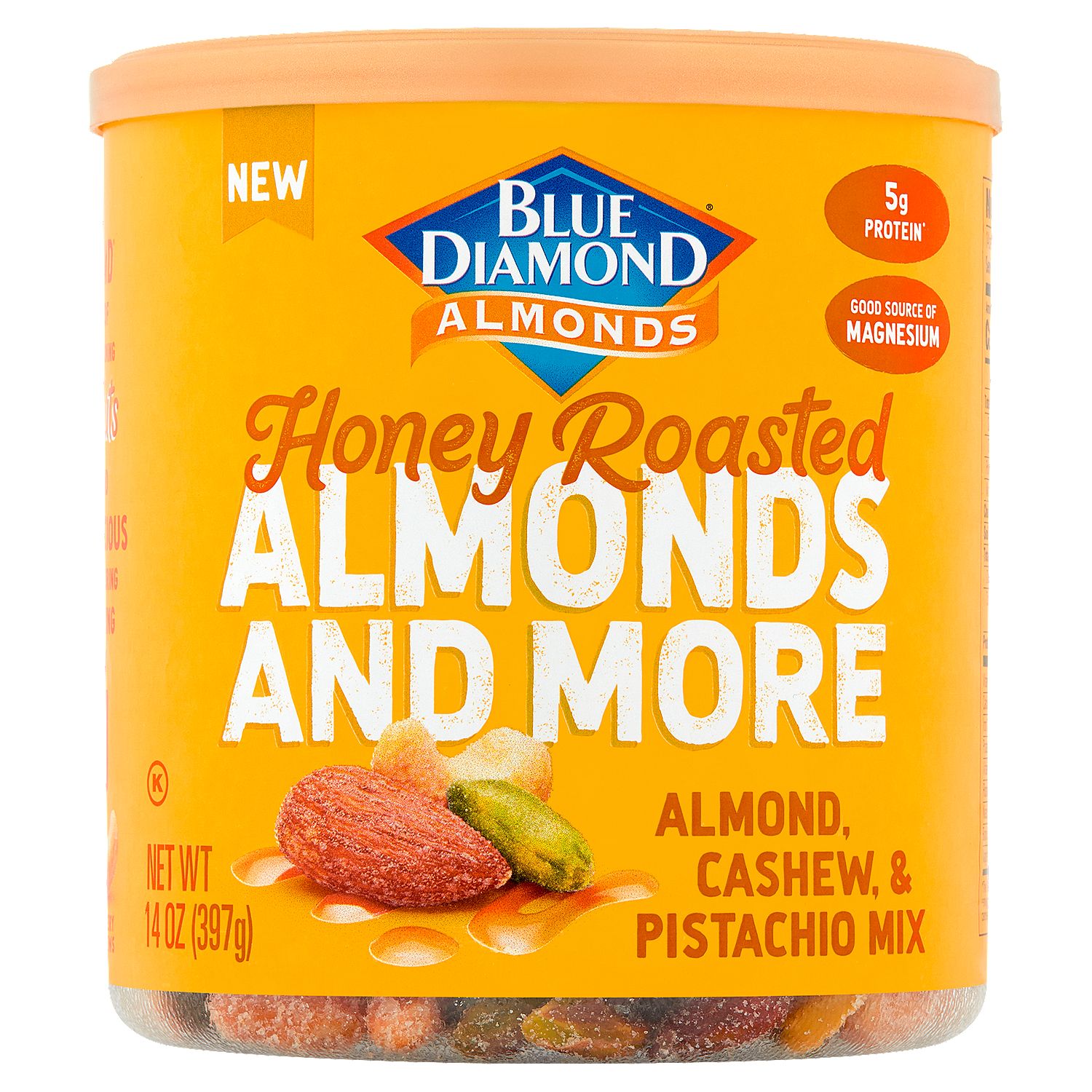 Blue Diamond Almonds Honey Roasted Almonds, Cashew, &amp; Pistachio Mix, 14 oz