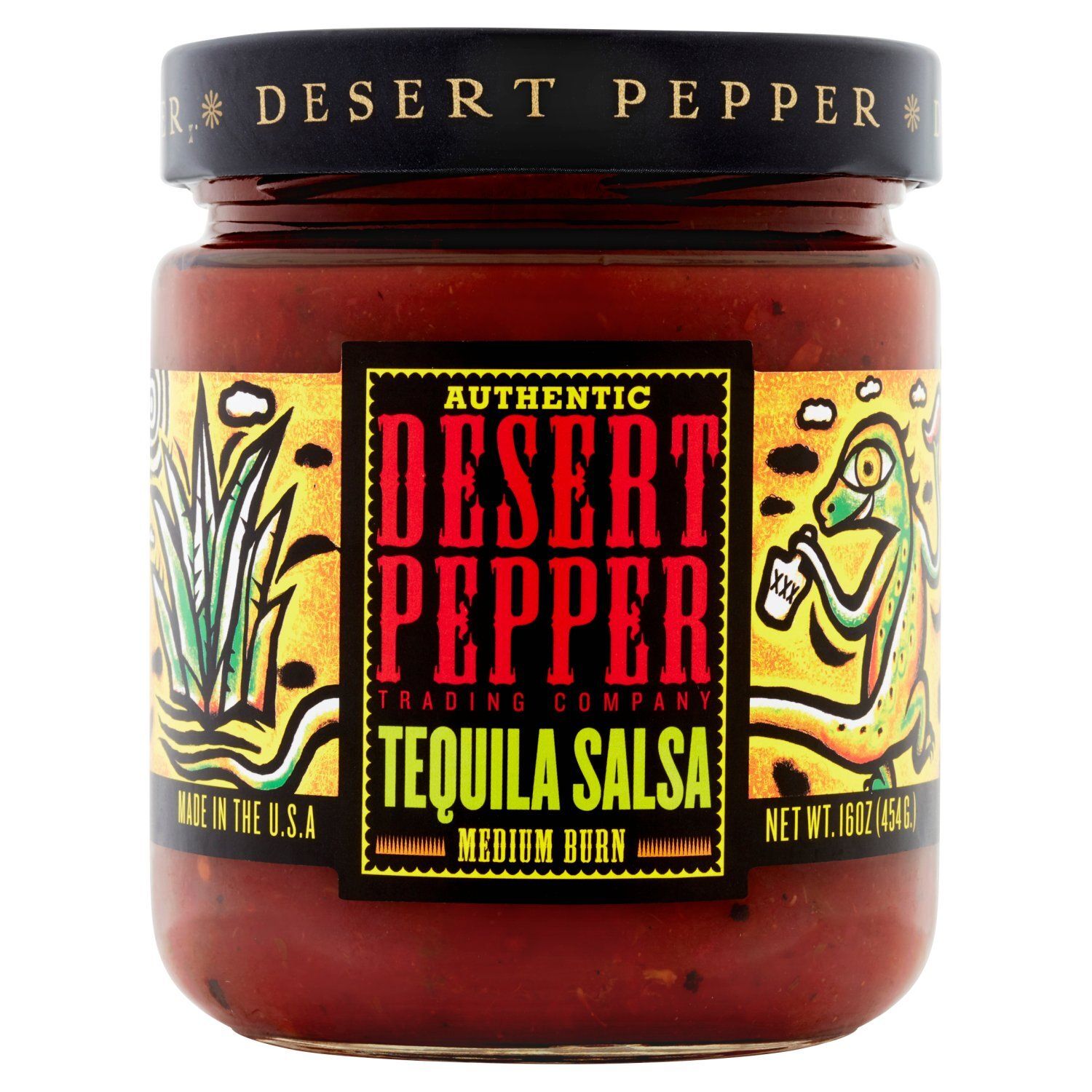Desert Pepper Trading Company Authentic Medium Burn Tequila Salsa, 16 oz