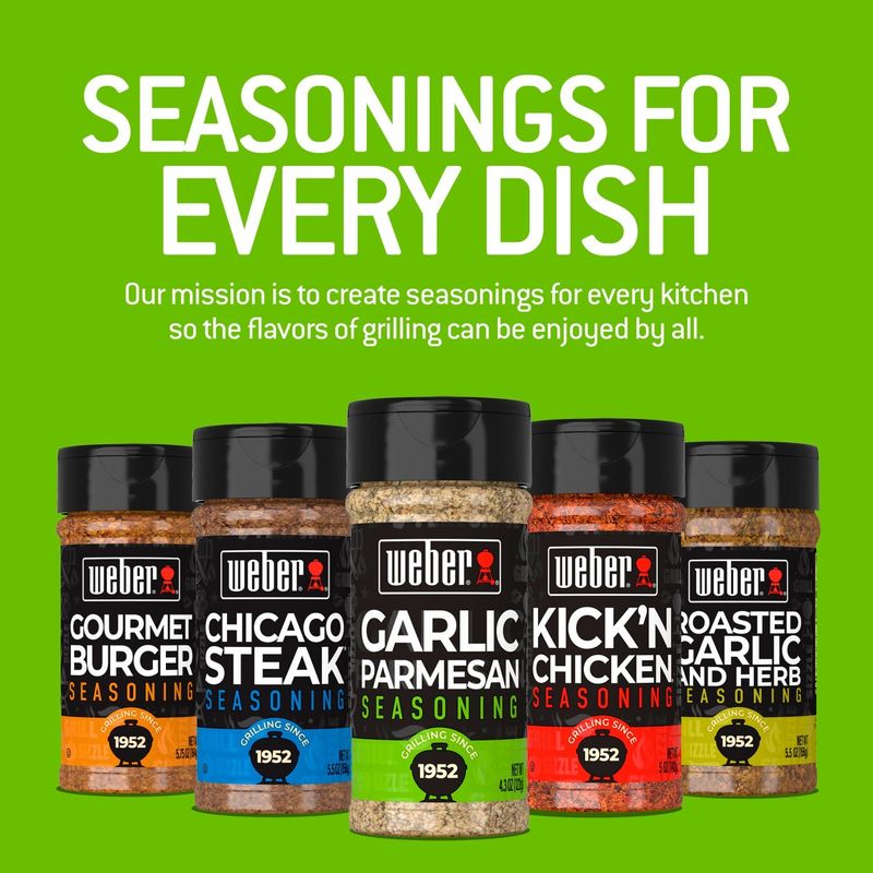 Weber Garlic Parmesan Seasoning, 2.6 oz