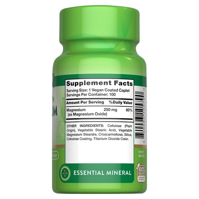 Nature's Truth Extra Strength Magnesium Dietary Supplement, 250 mg, 100 count