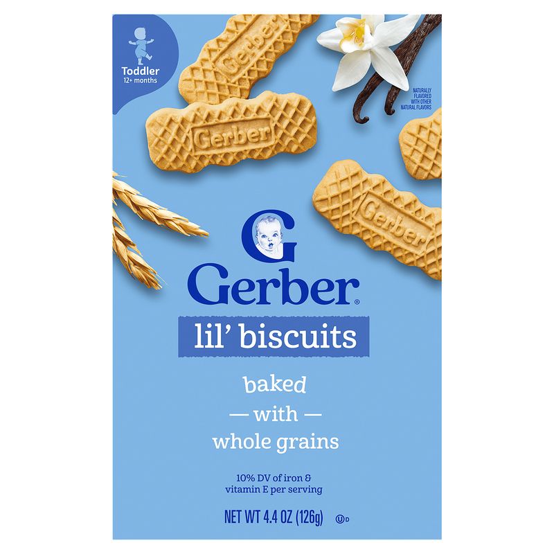 Gerber Baked with Whole Grains Lil' Biscuits, Toddler 12+ months, 4.4 oz