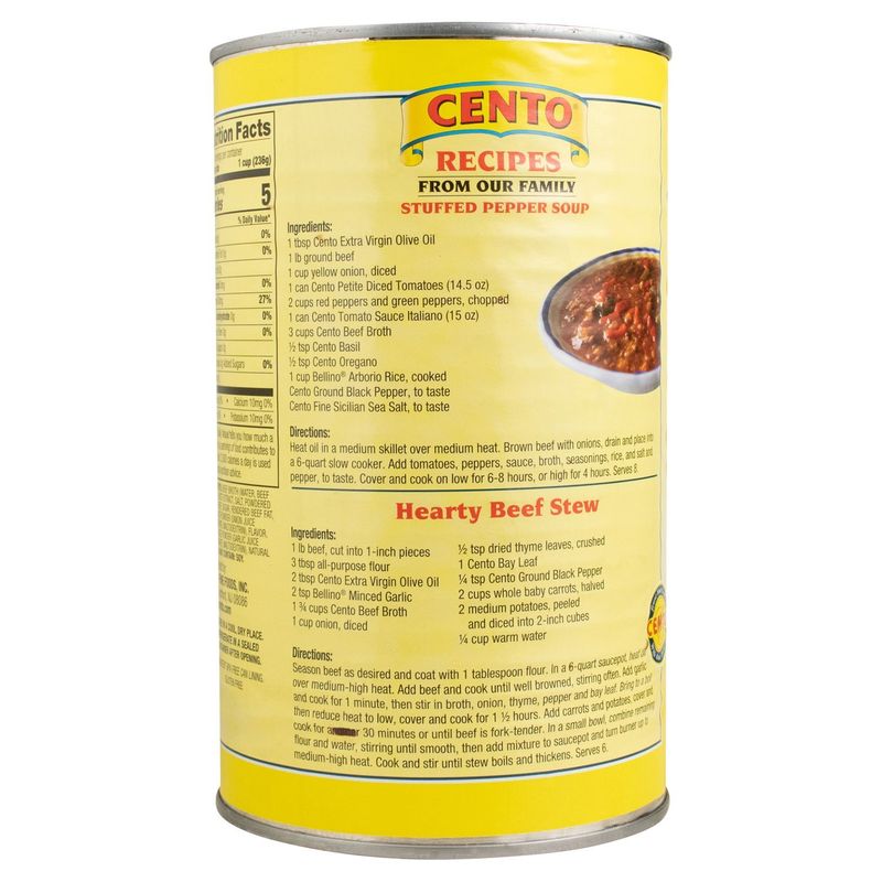 Cento All Purpose Beef Broth, 46 fl oz
