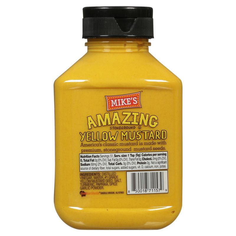 Mike's Amazing Stoneground Yellow Mustard, 9 oz