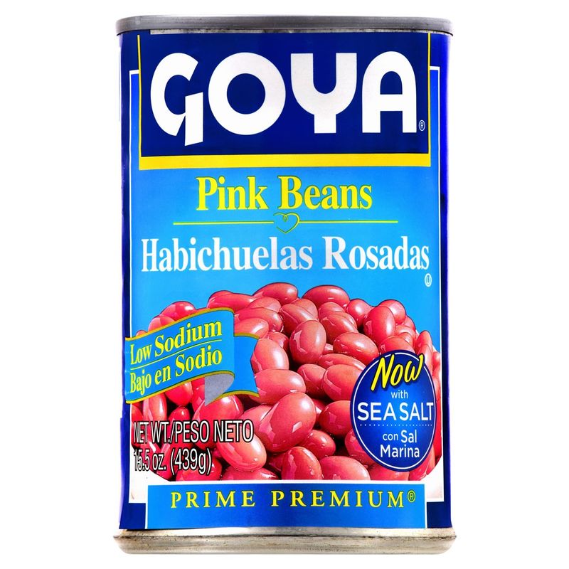 Goya Prime Premium Low Sodium Pink Beans, 15.5 oz