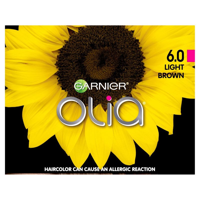 Garnier Olia 6.0 Light Brown Permanent Haircolor, one application