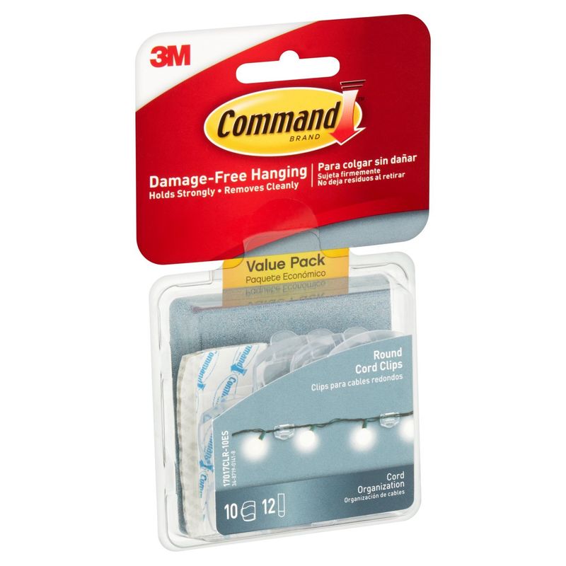 Command Brand Round Cord Clips Value Pack, 10 count