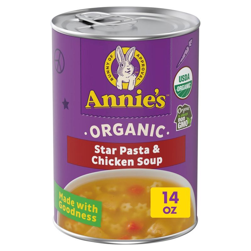 Annie's Organic Star Pasta &amp; Chicken Soup, 14 oz
