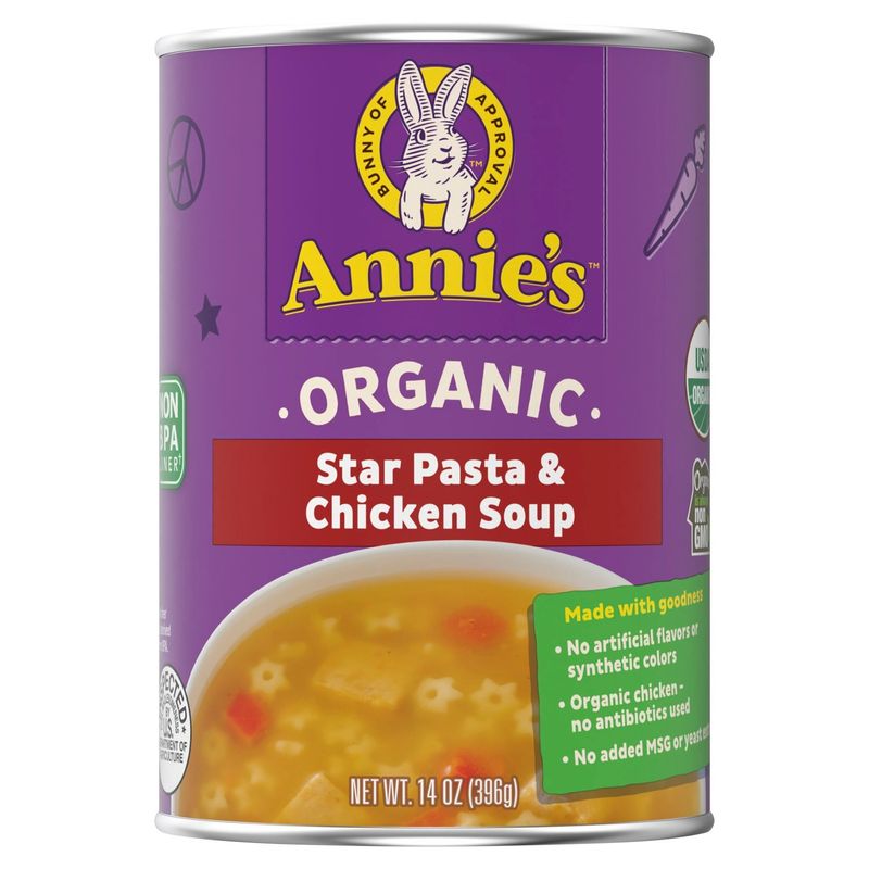 Annie's Organic Star Pasta &amp; Chicken Soup, 14 oz