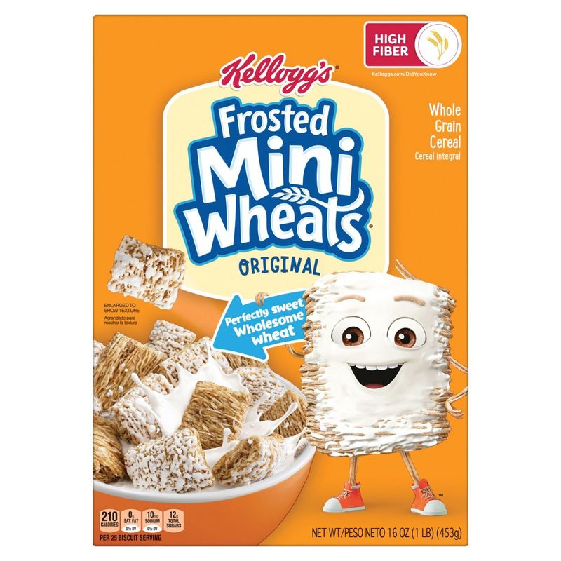 Kellogg's Frosted Mini Wheats Original Whole Grain Cereal, 16 oz