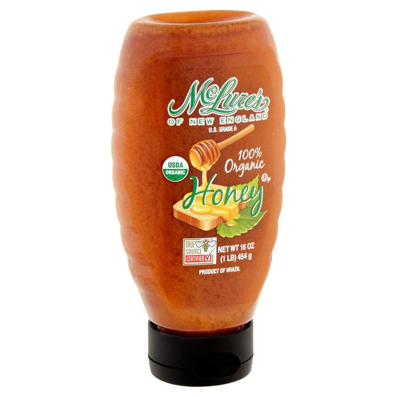 McLure's of New England 100% Organic Honey, 16 oz