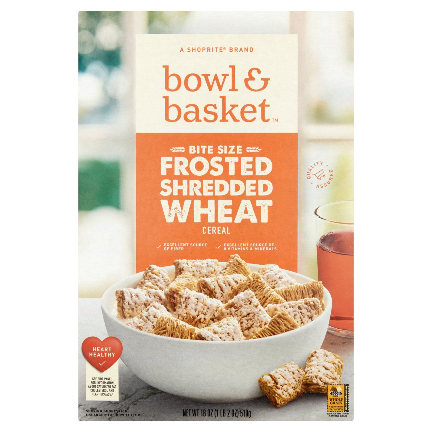 Bowl &amp; Basket Bite Size Frosted Shredded Wheat Cereal, 18 oz