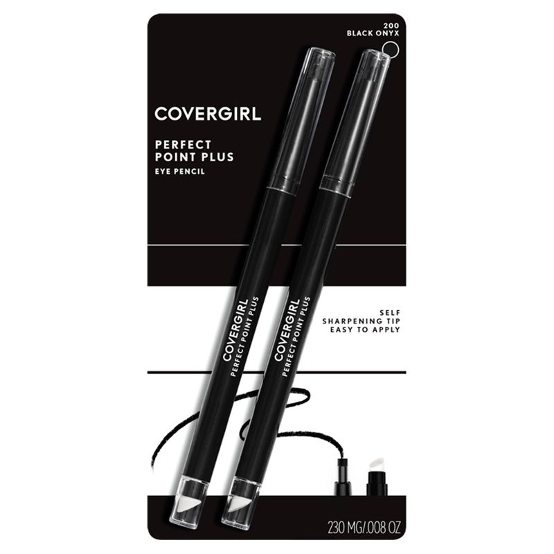 Covergirl Perfect Point Plus 200 Black Onyx Eye Pencil, 2 count, .008 oz