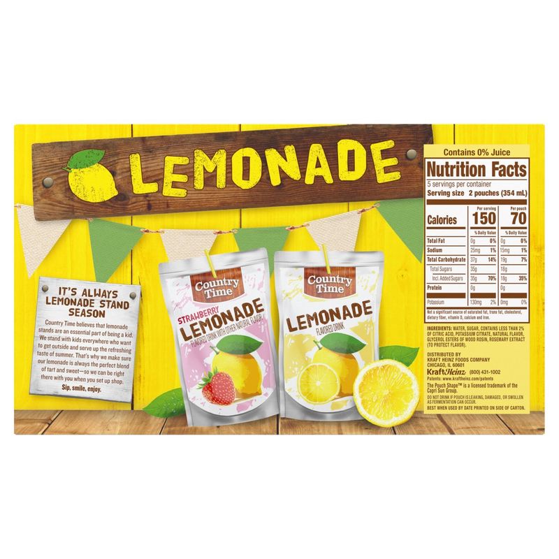 Country Time Lemonade Flavored Drink, 6 fl oz, 10 count