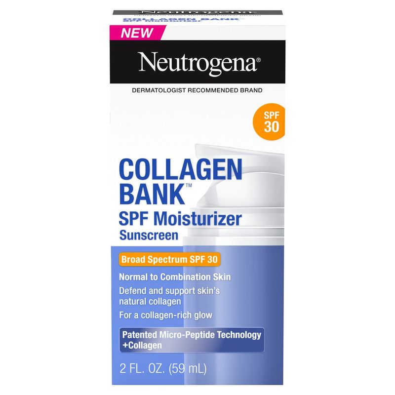 Neutrogena Collagen Bank Broad Spectrum Moisturizer Sunscreen, SPF 30, 2 fl oz